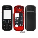 Корпус для Nokia 1661, High quality, черный, полный комплект