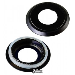 Стекло камеры Apple iPhone 8, черное, с рамкой Стекло камеры Apple iPhone 8, черное, с рамкой