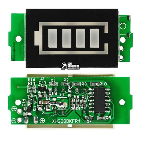 Купить Индикатор заряда Li-Po, Li-Ion батареи В (1S) Arduino/ESP/Raspberry Pi (Доставка РФ,СНГ)