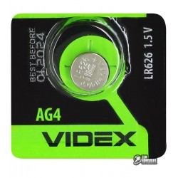 Батарейка AG4 / LR626 / 177 / GP77A / 377 / SR626W, VIDEX ALKALINE