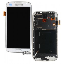 Дисплей для Samsung I9500 Galaxy S4, белый, с сенсорным экраном (дисплейный модуль), с регулировкой яркости, (TFT), Сopy