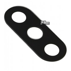 Стекло камеры Xiaomi Mi 8, размер 24,2x10 мм, черное