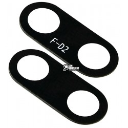 Стекло камеры Xiaomi Mi 5X, Xiaomi Mi A1, (Mi5x, MiA1), размер 16,5x7,3 мм, черное