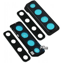 Стекло камеры Samsung A920F/DS Galaxy A9 (2018), черное, с рамкой, caviar black