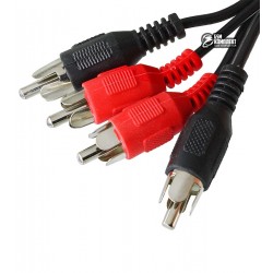 Кабель RCA соединительный, 2RCA - 2RCA черный, 1,2 м