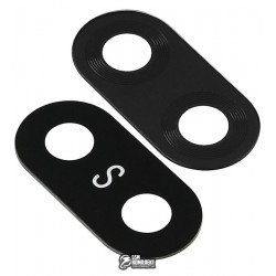 Стекло камеры Xiaomi Mi 5s Plus, размер 18,5x9 мм, черное