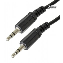 Кабель AUX (Мини-джек - Мини-джек) 3,5 мм, 0,2 м, пластик, черный