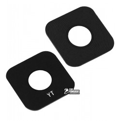 Стекло камеры для Samsung A530 Galaxy A8 (2018), A730 Galaxy A8+ (2018), размер 10,9x10,9 мм, черное