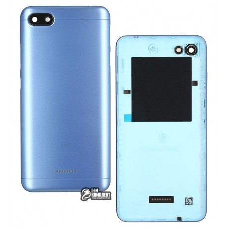 Задняя панель корпуса для Xiaomi Redmi 6A, голубая, dual SIM