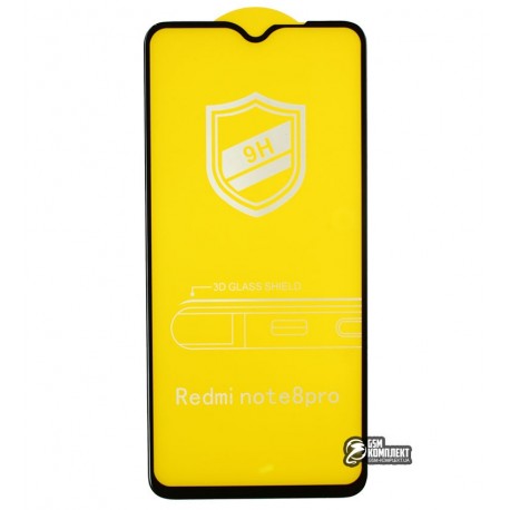 Закаленное защитное стекло для Xiaomi Redmi Note 8 Pro, 0,3 мм, 4D ARC, черное