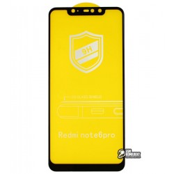 Закаленное защитное стекло для Xiaomi Redmi Note 6 Pro, 0,3 мм, 4D ARC, черное