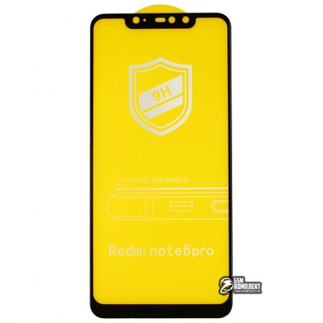 Закаленное защитное стекло для Xiaomi Redmi Note 6 Pro, 0,3 мм, 4D ARC, черное Закаленное защитное стекло для Xiaomi Redmi Note 6 Pro, 0,3 мм, 4D ARC, черное