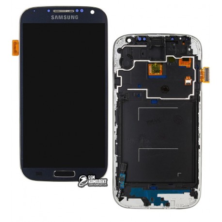 Дисплей для Samsung I9500 Galaxy S4, черный, с сенсорным экраном (дисплейный модуль), с регулировкой яркости, (TFT), Сopy