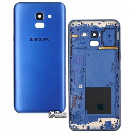 Задняя панель корпуса для Samsung J600F Galaxy J6, синяя