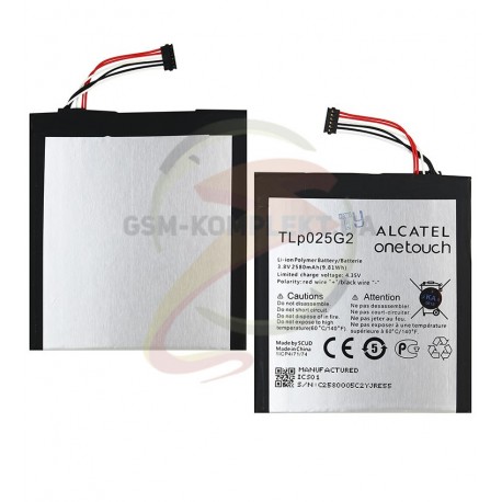 Аккумулятор TLp025G2 для Alcatel One Touch 9003 Pixi 4, Li-ion, 3,8 В, 2580 мАч