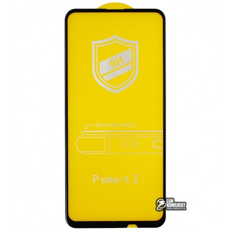 Закаленное защитное стекло для Huawei P Smart Z, 0,26 мм 9H, 4D ARC, черное