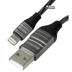 Кабель Lighning - USB, Remax EL Ultimate Edition RC-130i, круглый, 2,1A, 1 метр, с LED подсветкой