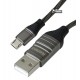 Кабель Micro-USB - USB, Remax EL Ultimate Edition RC-130i, круглый, 2,1A, 1 метр, с LED подсветкой