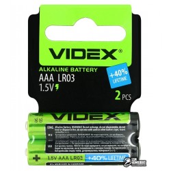 Батарейка Videx LR03, AAA, 2 шт