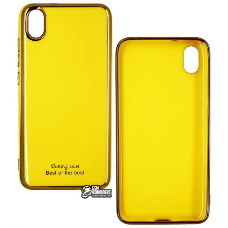 Чехол для Xiaomi Redmi 7A, Toto Electroplate, силикон, прозрачный, Yellow