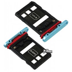 Держатель SIM-карты для Huawei P30 Pro, синий, c держателем MMC Держатель SIM-карты для Huawei P30 Pro, синий, c держателем MMC