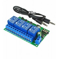 Четырехканальное реле управляемое DTMF командами на декодере MT8870