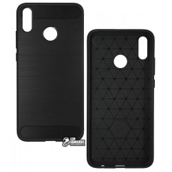 Чехол для Huawei Honor 8X, Polished carbon, силиконовый, черный