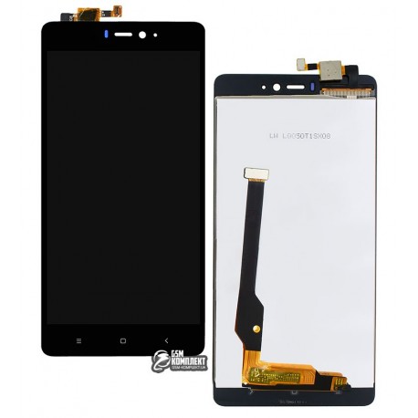 Дисплей для Xiaomi Mi 4c, черный, с сенсорным экраном (дисплейный модуль), High Copy