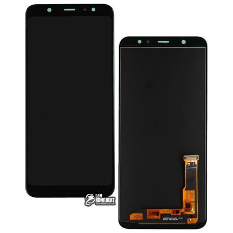 Дисплей для Samsung A605 Dual Galaxy A6+ (2018), черный, с сенсорным экраном (дисплейный модуль), (TFT), Сopy