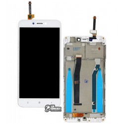 Дисплей Xiaomi Redmi 4X, белый, с сенсорным экраном (дисплейный модуль), с рамкой, Original (PRC)