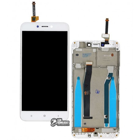 Дисплей Xiaomi Redmi 4X, белый, с сенсорным экраном (дисплейный модуль), с рамкой, Original (PRC)