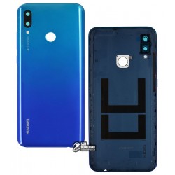 Задняя панель корпуса Huawei P Smart (2019), POT-LX1, голубая, Original (PRC), aurora blue Задняя панель корпуса Huawei P Smart (2019), POT-LX1, голубая, Original (PRC), aurora blue