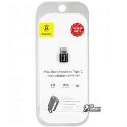 Переходник Baseus гнездо Micro-USB на штекер Type-C Male Adapter Converter \ CAMOTG-01