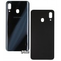 Задня кришка батареї для Samsung A205F / DS Galaxy A20, чорний колір