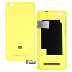 Задняя крышка батареи для Xiaomi Mi4c, желтая, с держателем SIM-карты, с боковыми кнопками
