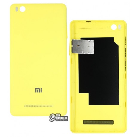 Задняя крышка батареи для Xiaomi Mi4c, желтая, с держателем SIM-карты, с боковыми кнопками