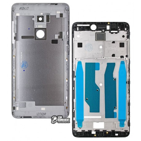 Корпус Xiaomi Redmi Note 4X, Original (PRC), серебристый, snapdragon