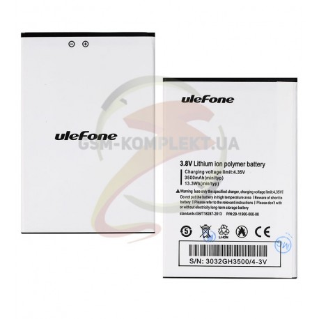 Аккумулятор для Ulefone U008 (Li-polymer 3.8V, 3500мАч)