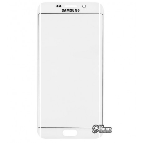 Скло корпусу для Samsung G928 Galaxy S6 EDGE+, біле