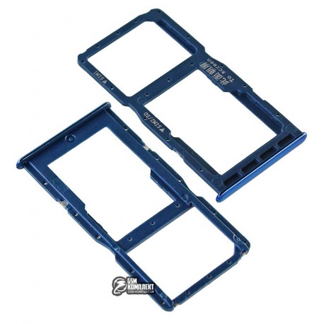 Держатель SIM-карты для Huawei P30 Lite, синий, c держателем MMC