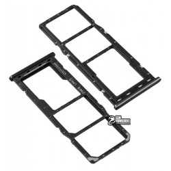 Держатель SIM-карты для Samsung A505F/DS Galaxy A50, черный, комплект 2 шт., c держателем MMC