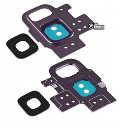 Стекло камеры Samsung G960 Galaxy S9, фиолетовое, с рамкой, lilac purple