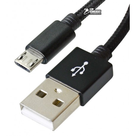 Кабель Micro-USB - USB, Hoco X35, 25 см, 2,4А, в тканевой оплетке, короткий