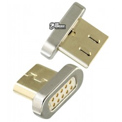 Адаптер Magnetic Clip-On Micro USB, Стальной