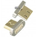 Адаптер Magnetic Clip-On Micro USB, Сталевий