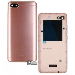 Задняя панель корпуса для Xiaomi Redmi 6A, розовая, dual SIM