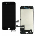 Дисплей iPhone 8, iPhone SE 2020, черный, с рамкой, с сенсорным экраном, Оригинал (переклеено стекло)