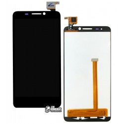 Дисплей для Alcatel One Touch 6030 Idol, черный, с сенсорным экраном (дисплейный модуль)