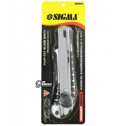 Нож канцелярский SIGMA, метталический корпус, 18 мм, 8211051