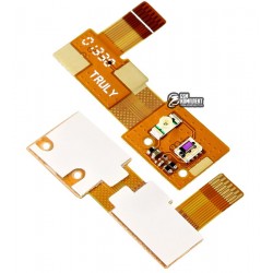 Шлейф для Fly IQ443 Trend, original, динаміка, з датчиком приближення, з компонентами, #N808-E88000-000 Шлейф для Fly IQ443 Trend, original, динаміка, з датчиком приближення, з компонентами, #N808-E88000-000